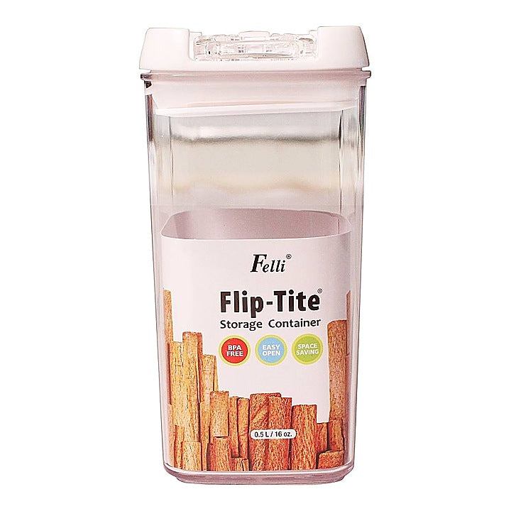 Plastic Square Felli Flip-Tite Storage Container : 500 ml