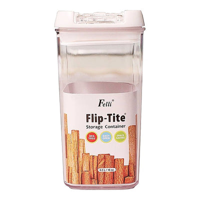 Plastic Square Felli Flip-Tite Storage Container : 500 ml