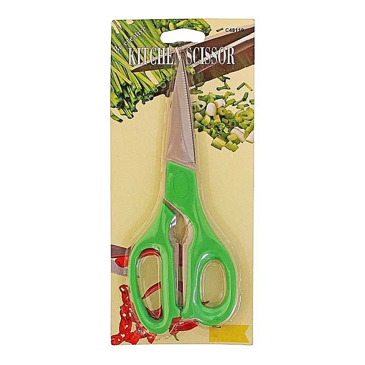 Steel Kitchen Scissor - Green : 1 Unit