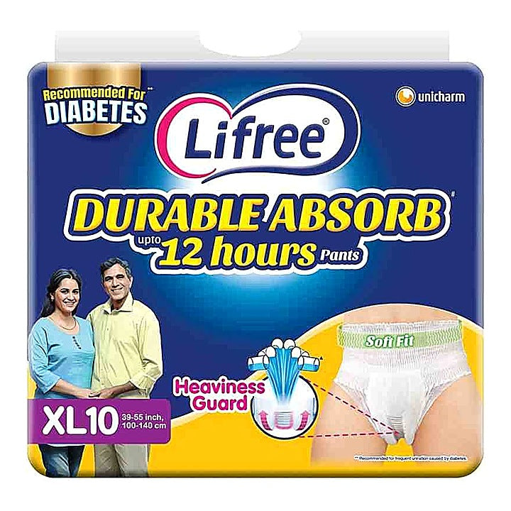 Lifree Extra Absorb Adult Diaper Pants XL : 10 Units