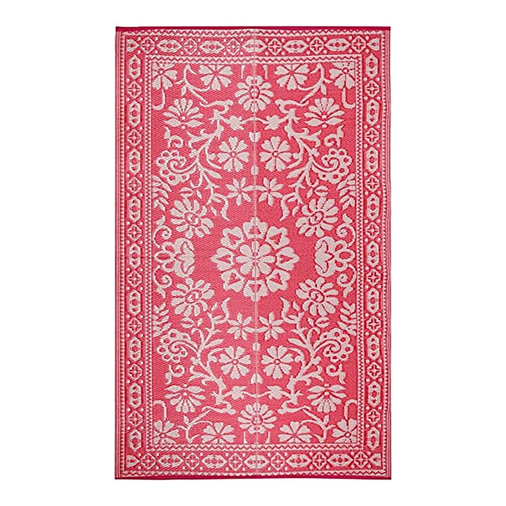 Sapana Plastic Folding Mat (Chatai) Strawberry Pink - 6X6 Feet : 1 Unit