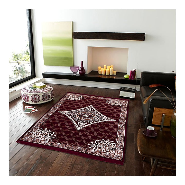 MHF Tulip Flooring Carpet Mat - Maroon : 1 Unit