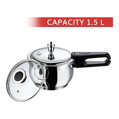 Vinod 18/8 Stainless Steel Splendid Plus Outer Lid Pressure Cooker - 1. 5 L : 1 Unit
