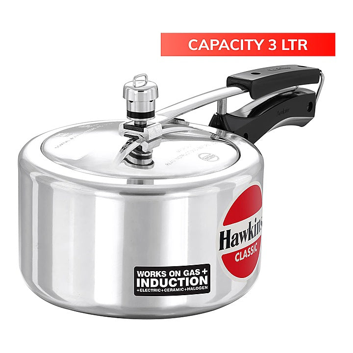 Hawkins Classic Induction Inner Lid Pressure Cooker (ICL3W) - 3 L : 1 Unit