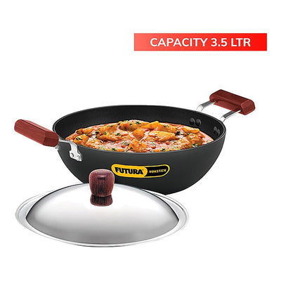Futura Non-Stick Induction Deep Kadai (INK35S) - 3.5 L : 1 Unit
