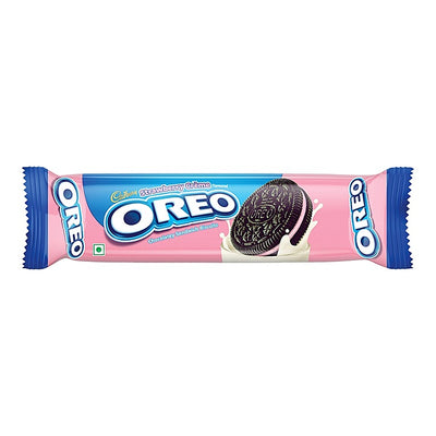 Cadbury Oreo Strawberry Creme Flavoured Sandwich Biscuit : 108.55 g