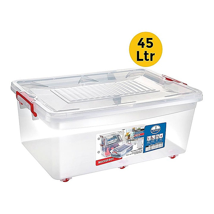 Joyo Plastic Storage Container With Wheels (Moovers Box) - 45 Litres : 1 Unit