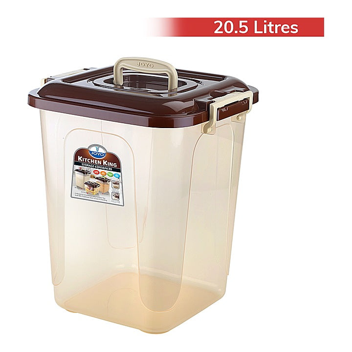 Joyo Plastic Kitchen King Storage Container (Brown) - 20.5 L : 1 Unit