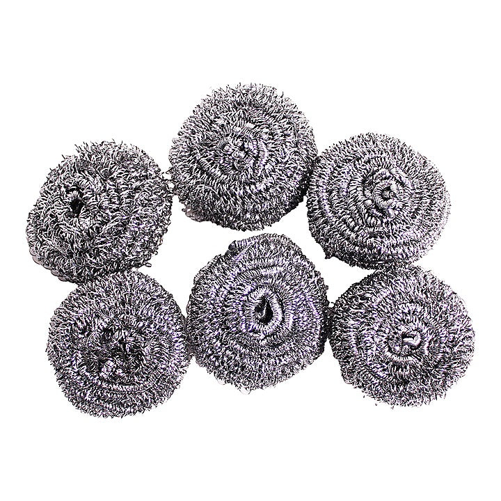 Stainless Steel Scrubber (HOOKS) - Set Of 6 : 1 Unit