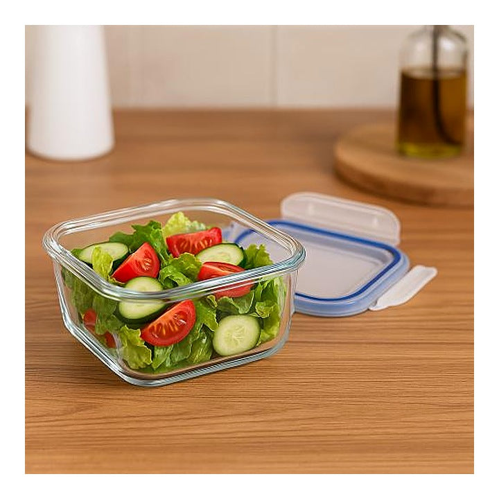D Homes Glass Container Square - 350 ml : 1 Unit