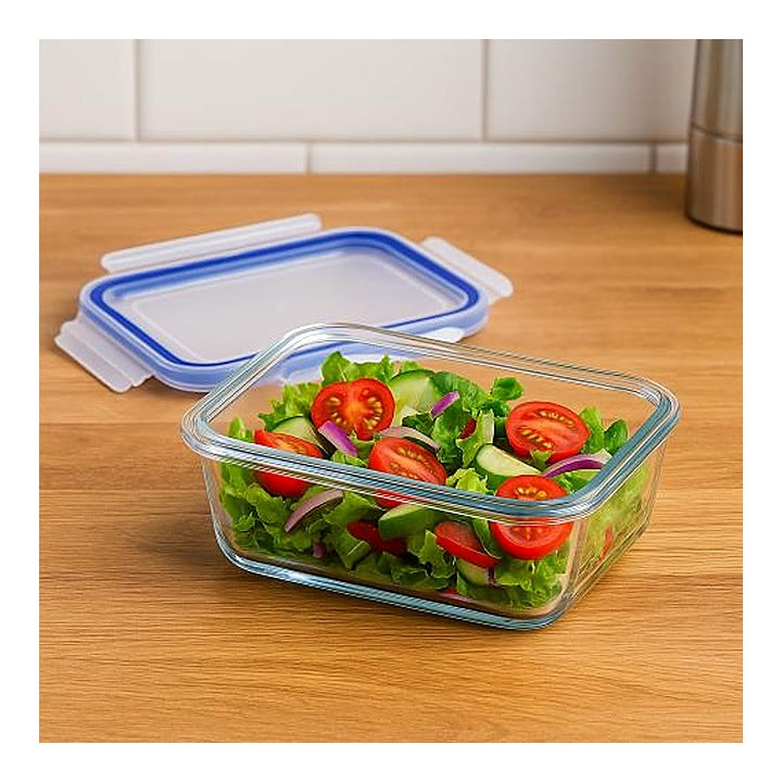 D Homes Glass Rectangular Container - 600 ml : 1 Unit