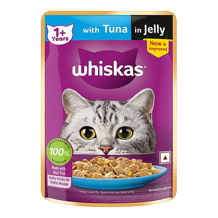 Whiskas Tuna In Jelly Flavour (1+Years) : 80 g