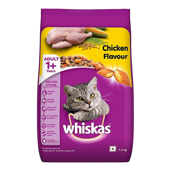Whiskas Adult Chicken Flavour (1+ Years) : 1.2 kgs