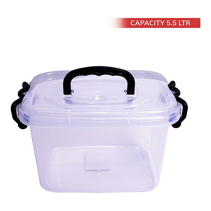 Plastic Transparent Storage Box - 5.5 L : 1 U