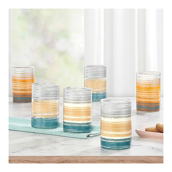 Borosil Glance-Vision Medium Glass - 295 ml : 6 Pieces