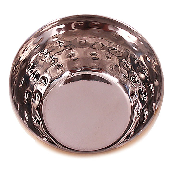 Stainless Steel Gold PVD Coating Hammered Apple Halwa Wati : 1 Unit
