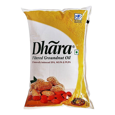 Dhara Filtered Groundnut Oil Pouch : 910 g
