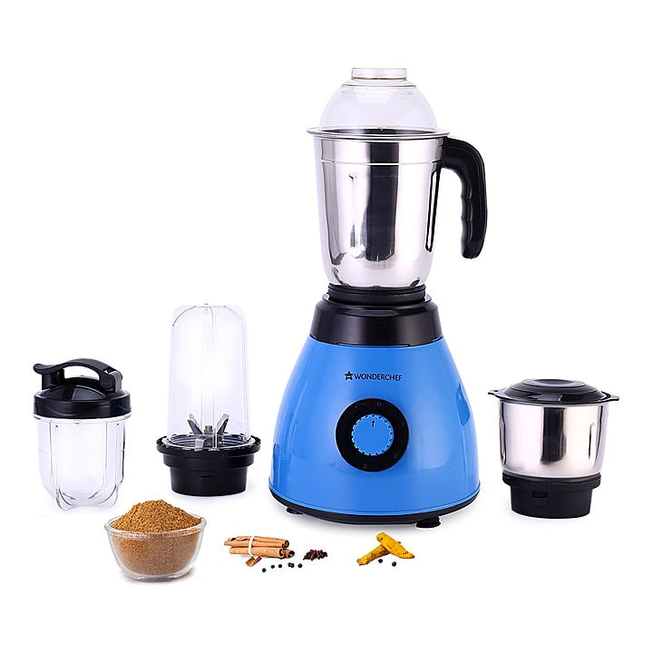 Wonderchef Acura Blender Pro Mixer Grinder with Jar (Black & Blue) - 500 W : 1 Unit