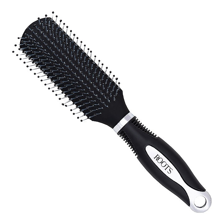 Roots Hair Brush (9543) Small - Black & Silver : 1 Unit