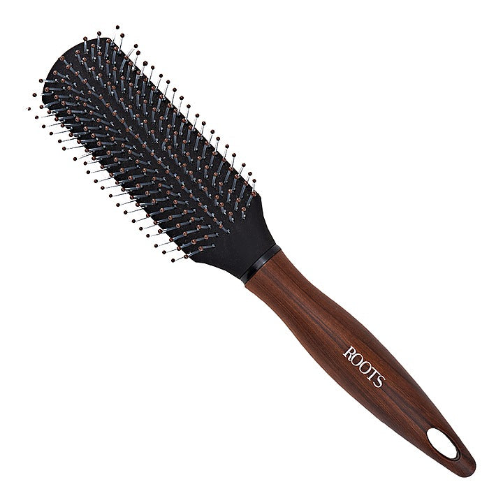 Roots Hair Brush  9 (WDR44) Flat - Brown : 1 Unit