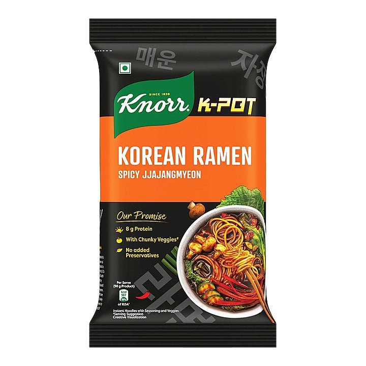 Knorr Korean Ramen Spicy Jjajangmyeon Veg Meal : 98 g