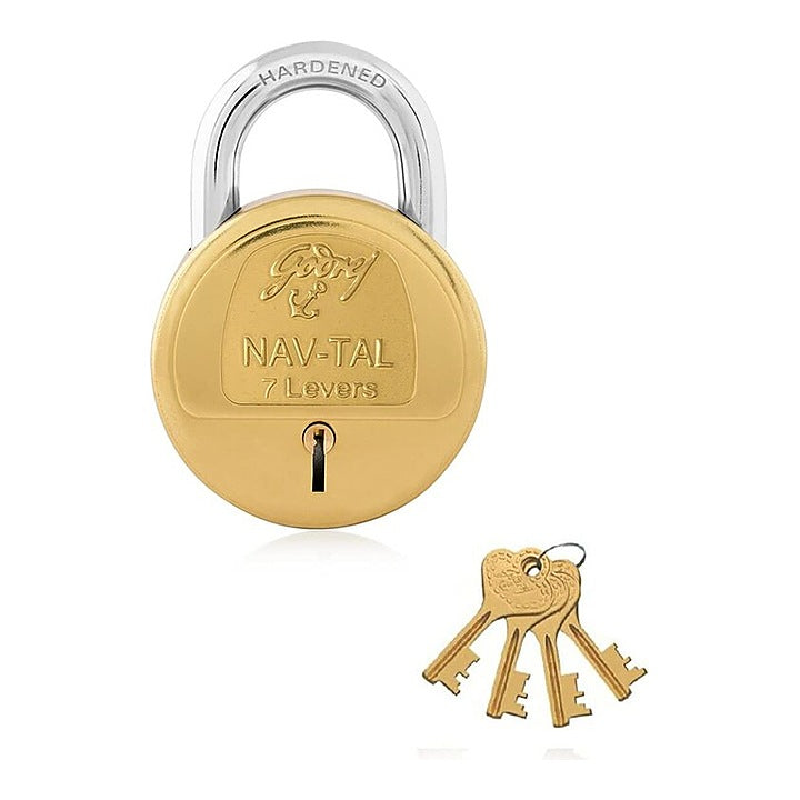 Godrej Locks - Nav-Tal 7 Levers (1 Lock & 4 Keys) : 1 Unit