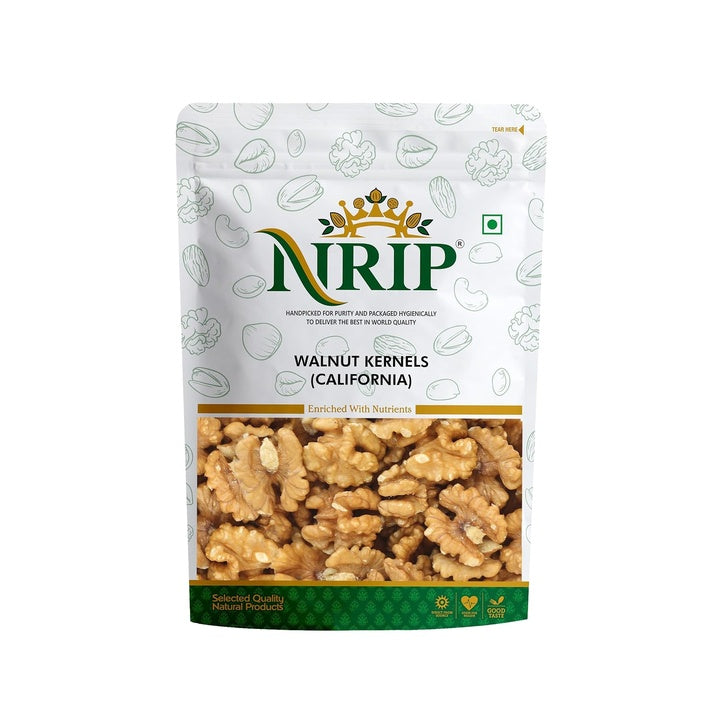 NRIP Premium Walnut Kernels California 200g (Pack of 1) | Walnuts without Shell | Akhrot Giri | Dry Fruits, Healthy Snacks | Natural Walnut Kernels | Rich in Protein, Iron & Source of Omega-3
