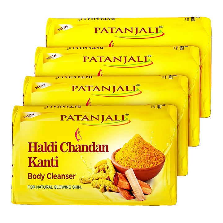 Patanjali Haldi Chandan Kanti Body Cleanser : 4x150 g