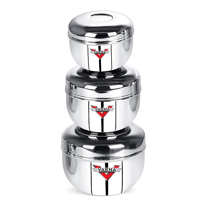 Varna Apple Shape Baitha Dabba - Set of 3 : 1 Unit