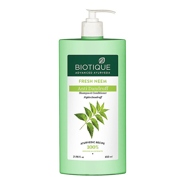 Biotique Fresh Neem Anti Dandruff Shampoo & Conditioner : 650 ml