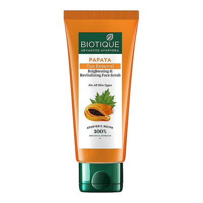 Biotique Papaya Tan Removal Brightening & Revitalizing Face Scrub : 100 g