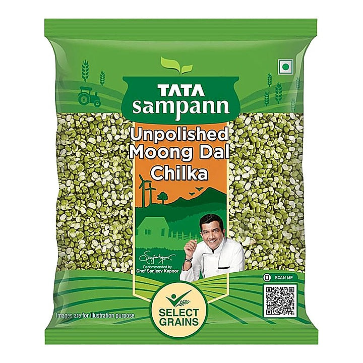 Tata Sampann Unpolished Moong Dal Chilka : 500 g