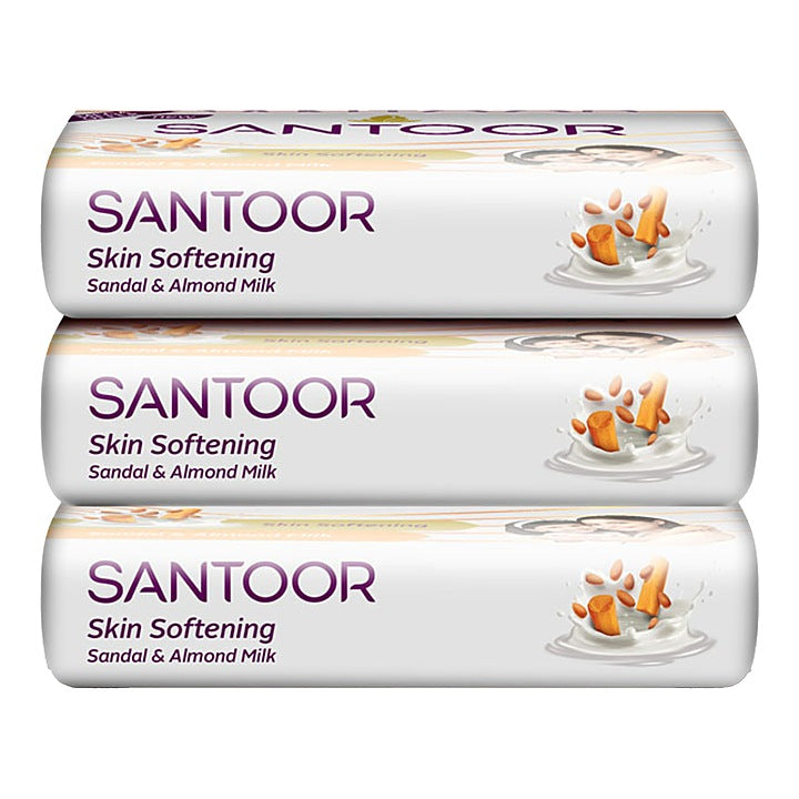 Santoor Sandal Almond Soap : 3x150 g