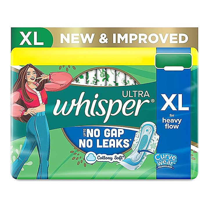 Whisper Ultra No Gaps No Leaks Sanitary Pads (XL) :30 Unit
