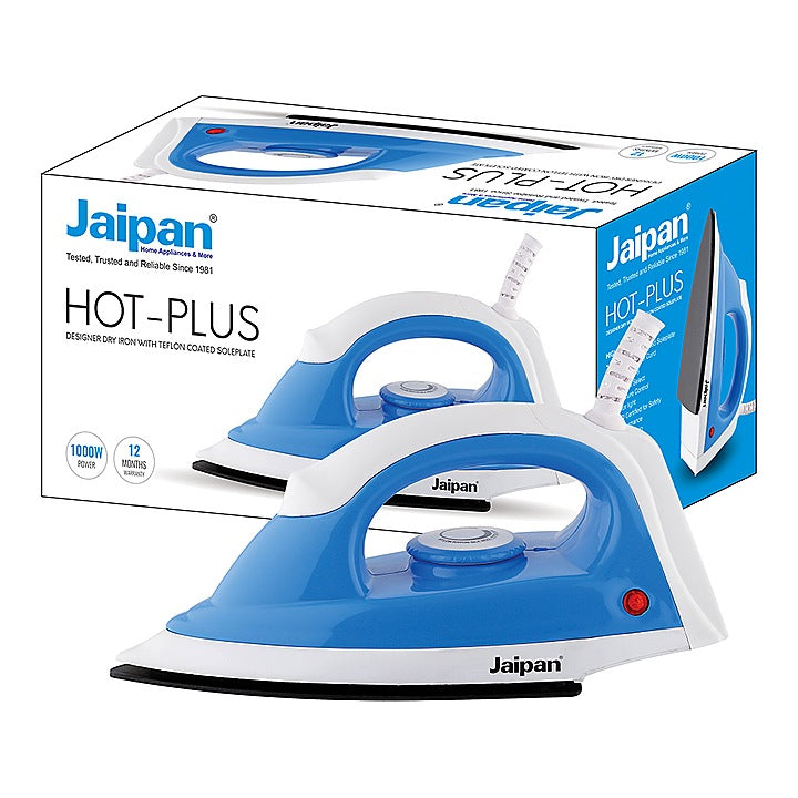 Jaipan Hot Plus Iron 1000 W - White : 1 Unit