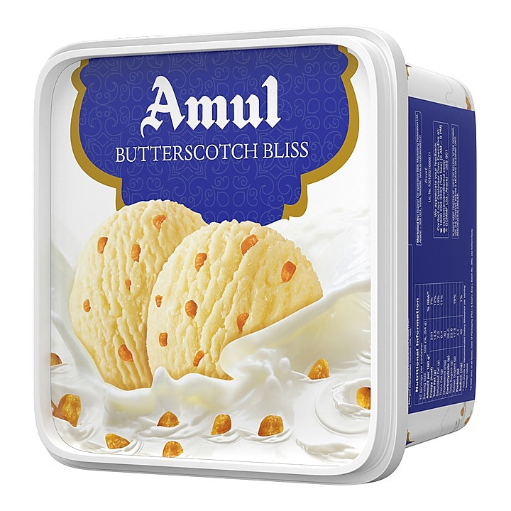 Amul Ice Cream Tub - Butterscotch Bliss : 1 L
