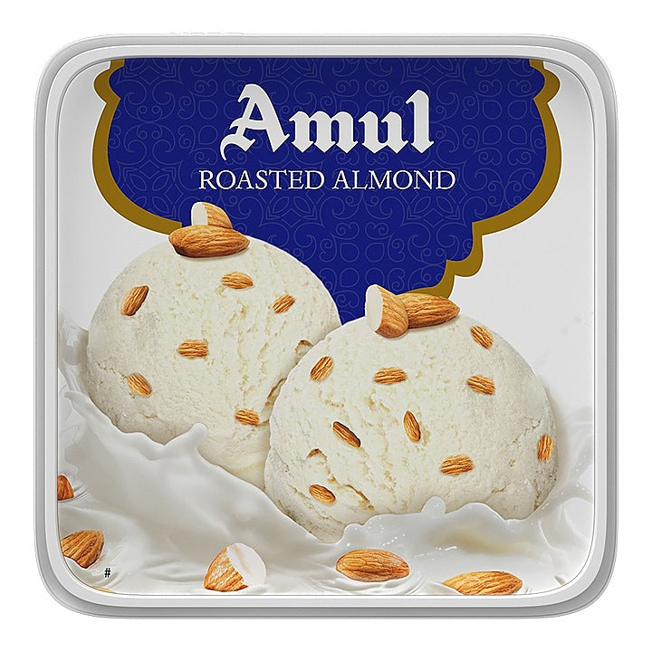 Amul Ice Cream Tub - Roasted Almond : 1 L