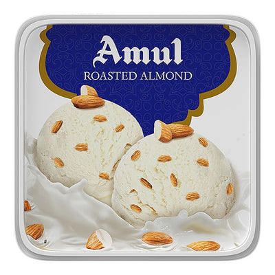 Amul Ice Cream Tub - Roasted Almond : 1 L