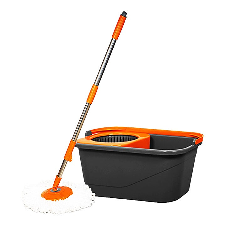 Chakaachak Eco Spin Bucket Mop - Grey & Orange : 1 Unit