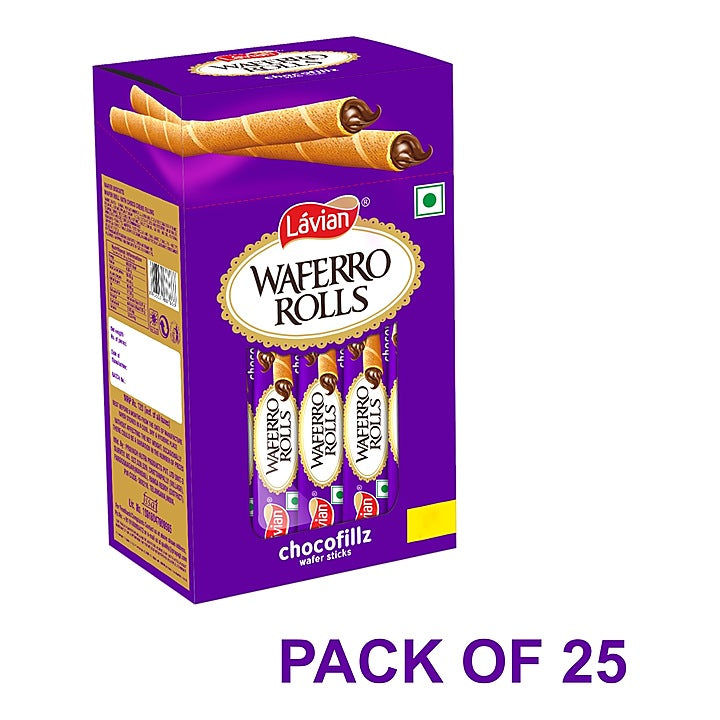 Lavian Wafferro Rolls Chocofillz Wafer Sticks (25x10.5g) : 262.5 g