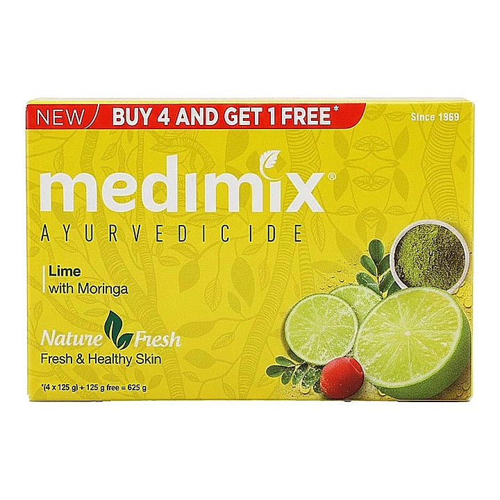 Medimix Ayurvedic Lime Moringa Soap : 4x125 g