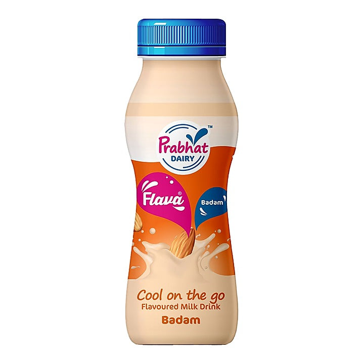 Prabhat Badam Flavoured Milk Bottle : 180 ml