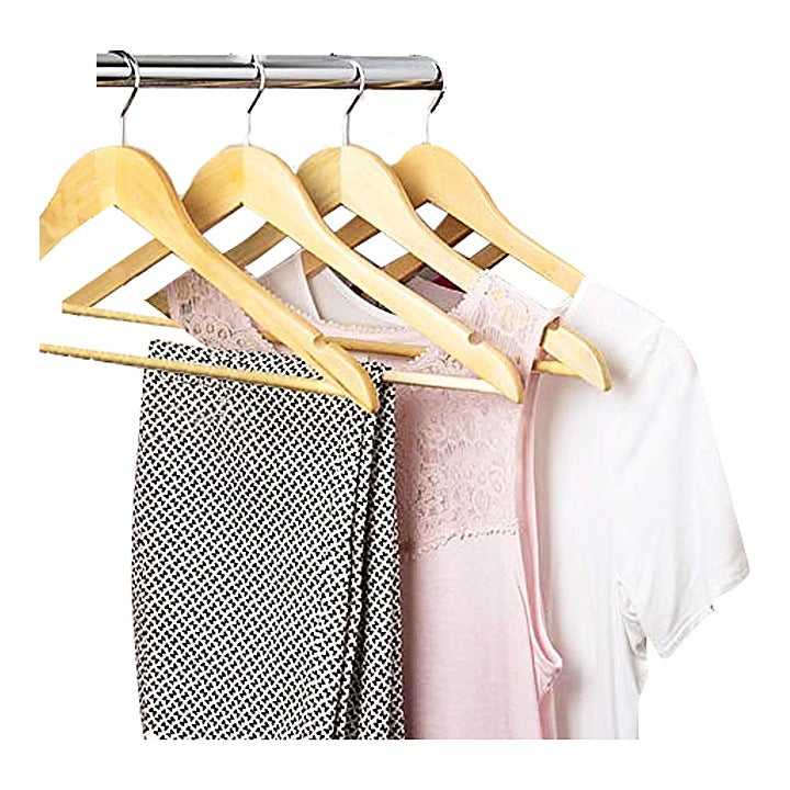 Kvg Wooden Hanger White - Set Of 4 : 1 Unit