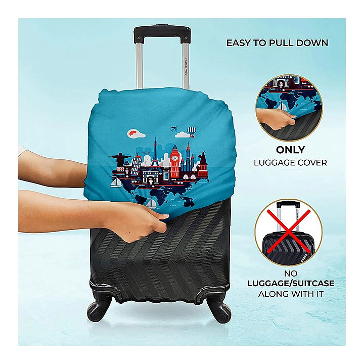Cortina Polyester Cover For Luggage Trolley Bag Blue 5 - Medium : 1 Unit