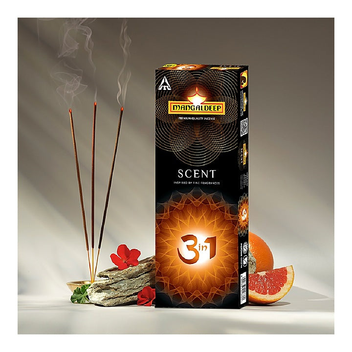 Mangaldeep 3In1 Scent Agarbatti : 200 g