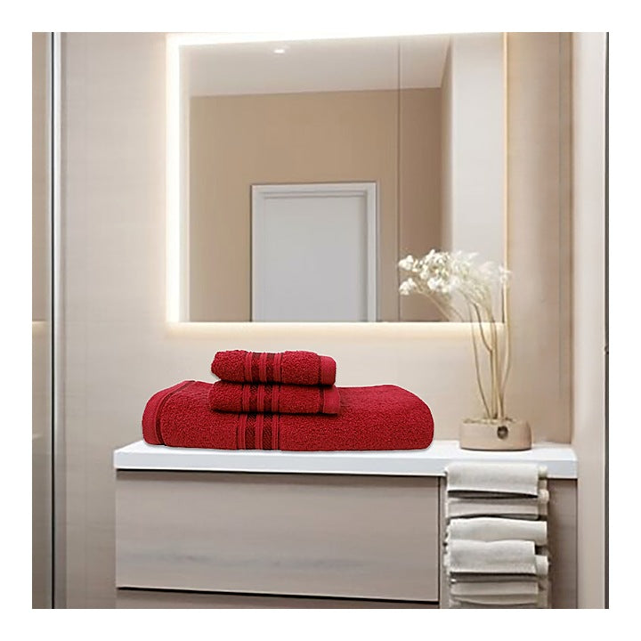 EW Komfort Towel 450 GSM - Maroon : Bath Towel + 2 Hand Towel