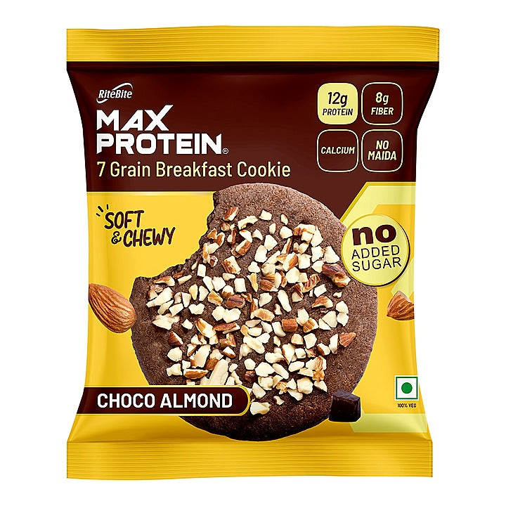 RiteBite Max Protein 7 Grain Breakfast Cookie Choco Almond : 60 g