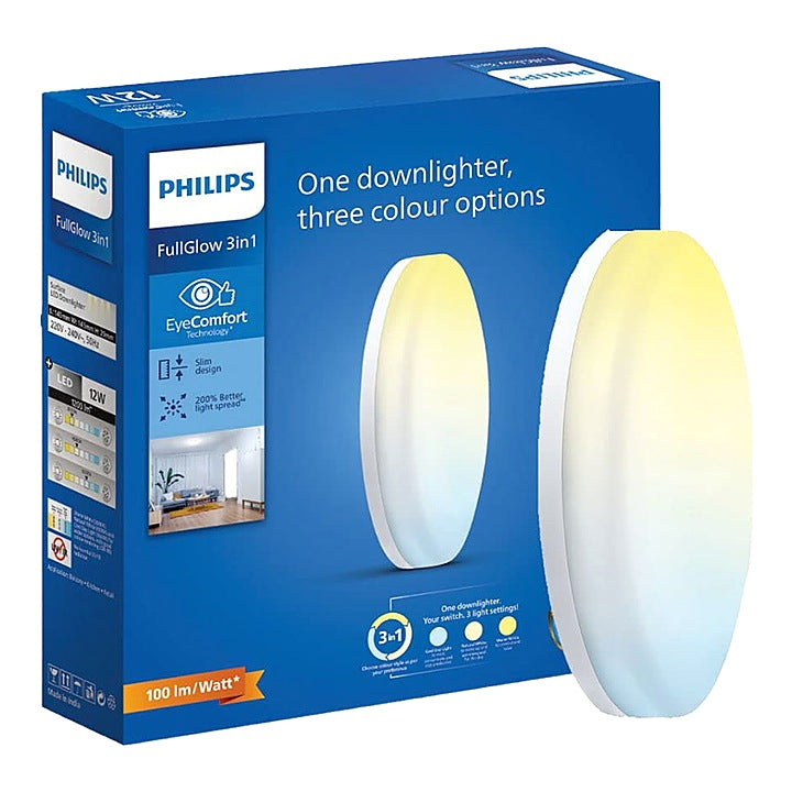 Philips Round Full Glow 3 Colours In 1Rimless LED Surface Light 12 W : 1 Unit
