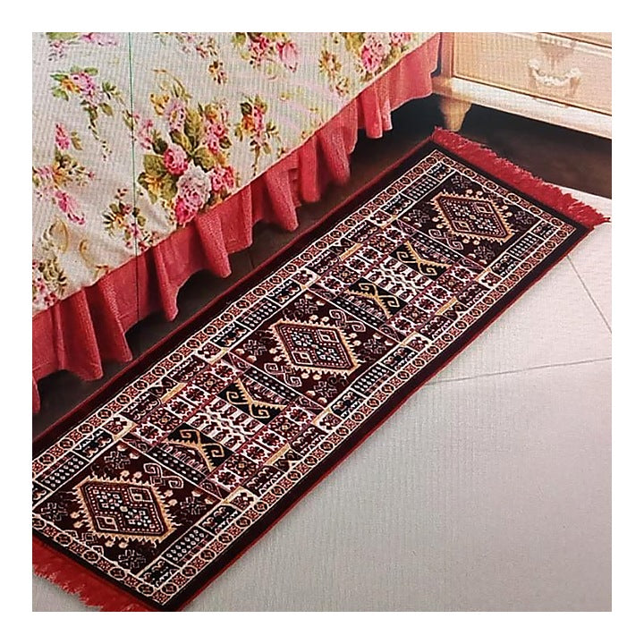 Sheetal World Assanpati (Bed Side Runner) 2066 Maroon D2 : 51x168 cm