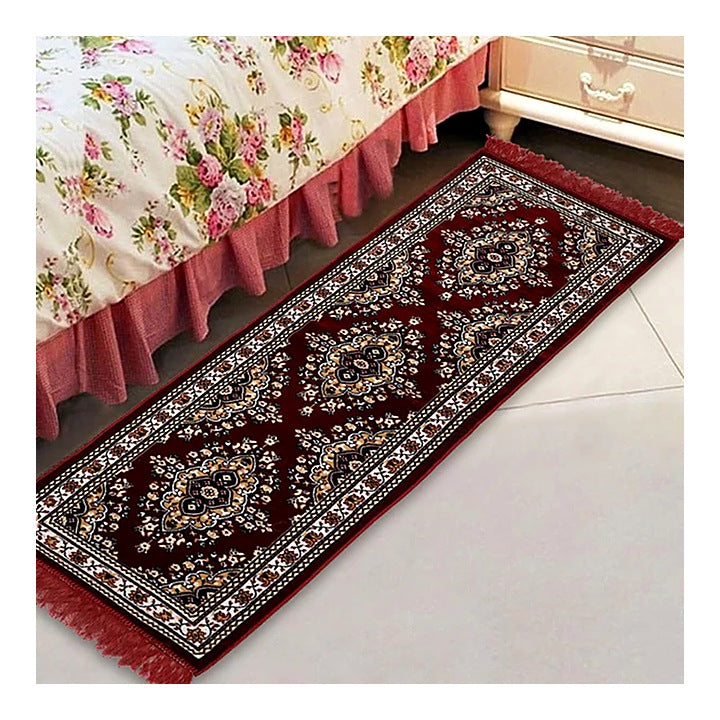 Sheetal World Assanpati (Bed Side Runner) 2066 Maroon D3 : 51x168 cm